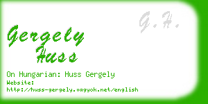 gergely huss business card